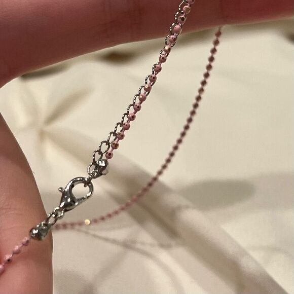 Macaroon Cascading Triple Layered, Rose, Sunrise, Aqua Crystal Necklace NEW - Picture 6 of 7